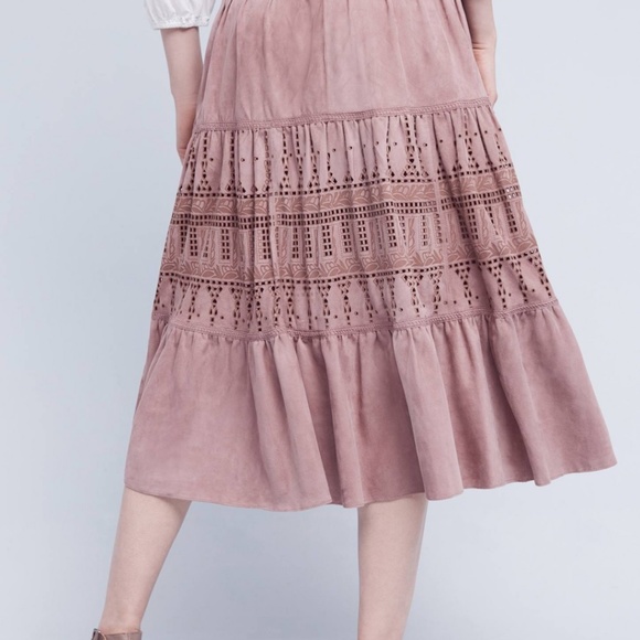 Anthropologie Aldane Suede Midi Skirt, by Floreat - Picture 3 of 6